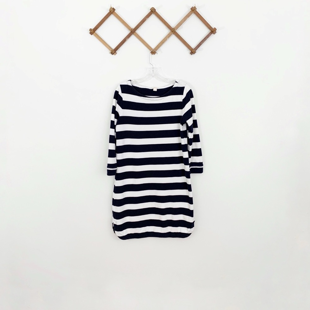 J. Crew Factory Maritime Navy & White Stripe Dress